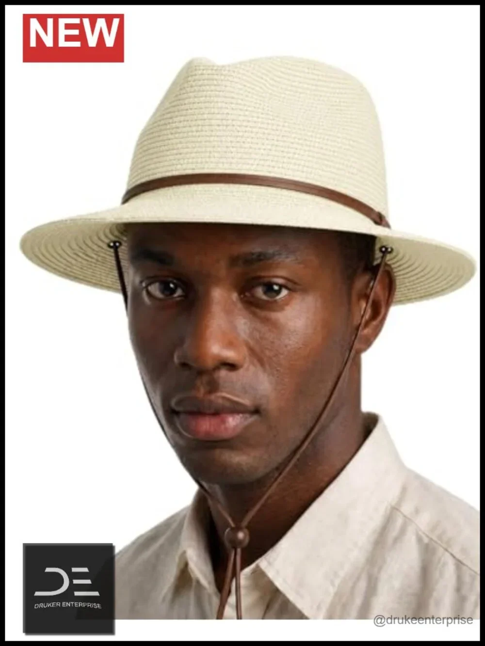 Straw Fedora Panama UV Sun Hat UPF 50+ Lightweight Travel Beach Hat